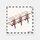 Dansen rendier cocktail servetten (Voorkant)