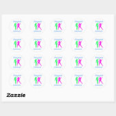 Dansen - Retro Power Dancin'Girls Ronde Sticker (Vel)