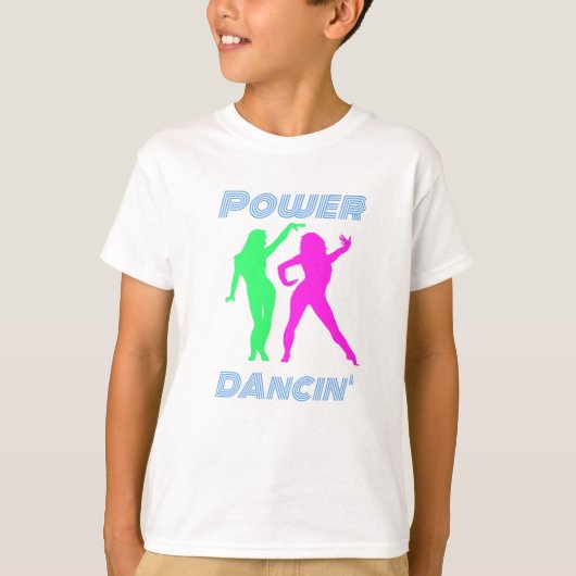 Dansen - Retro Power Dansende Meisjes T-shirt (Voorkant)