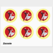 dansen ronde sticker (Vel)
