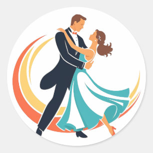 dansen ronde sticker