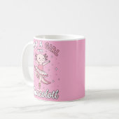 Dansen Roze Axolotl in Ballet Tutu Koffiemok (Voorkant links)