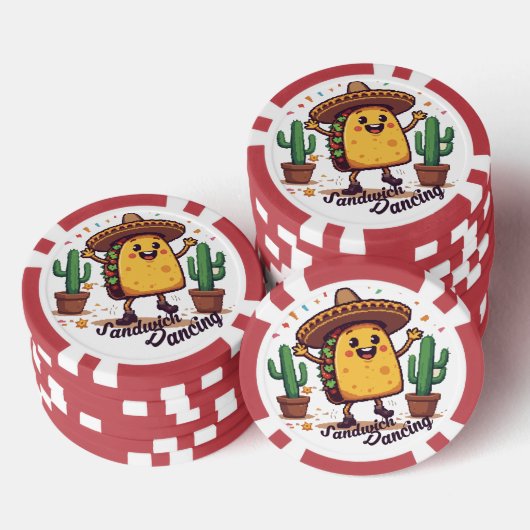 Dansen Sandwich Fiesta Poker Chips (Opstapeling)