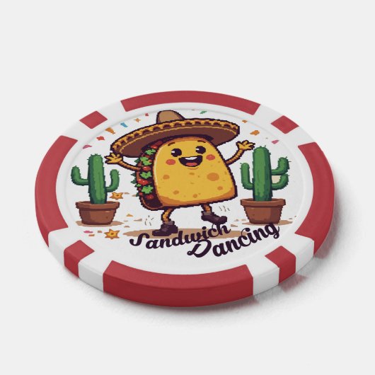 Dansen Sandwich Fiesta Poker Chips (Enkel)