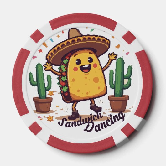 Dansen Sandwich Fiesta Poker Chips (Achterkant)