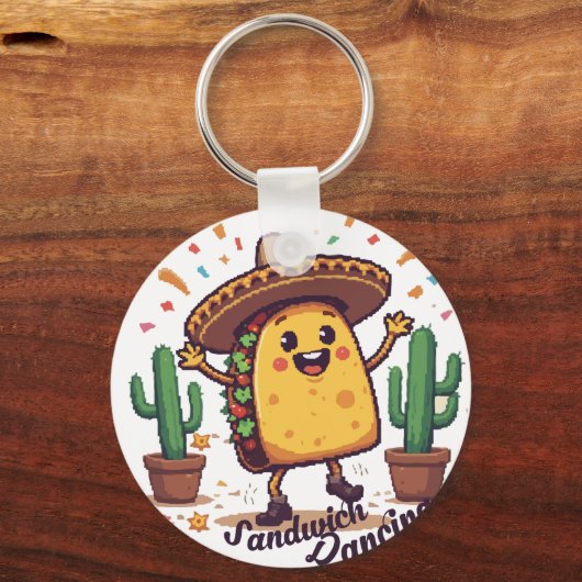 Dansen Sandwich Fiesta Sleutelhanger (Achterkant)