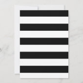 Dansen Script White op Black Wedding Kaart (Achterkant)