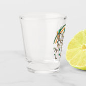 Dansen Skeletten met Bier en Shamrocks Shot Glas (Links)