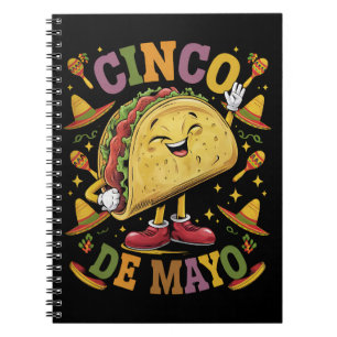 Dansen Taco Grappig Cinco de Mayo Fiesta Party Notitieboek