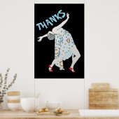 Dansen , tekst bewerken, BEDANKT, Poster (Keuken)