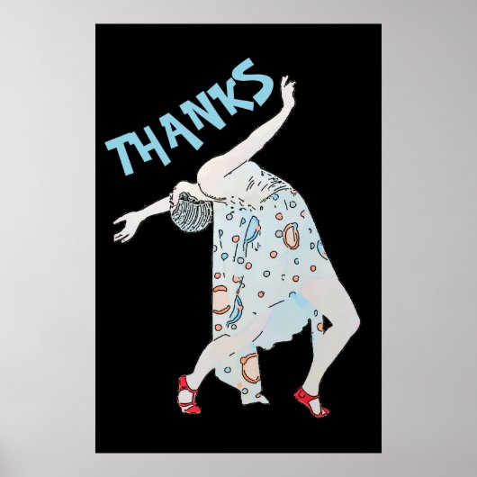 Dansen , tekst bewerken, BEDANKT, Poster (Voorkant)