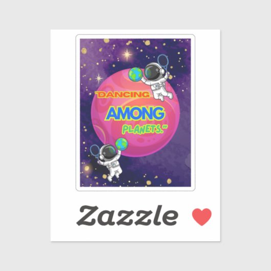 DANSEN TUSSEN PLANETEN STICKER (Vel)