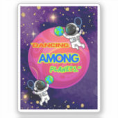 DANSEN TUSSEN PLANETEN STICKER (Voorkant)