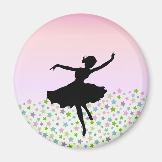 Dansen tussen sterren - roze zonsondergang magneet (Voorkant)
