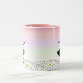 Dansen tussen sterren - roze zonsondergang tweekleurige koffiemok (Center)