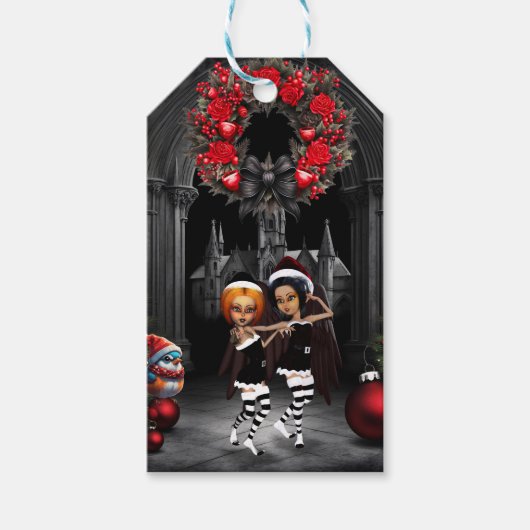 Dansen voor Kerstmis. Cadeaulabel (Voorkant)