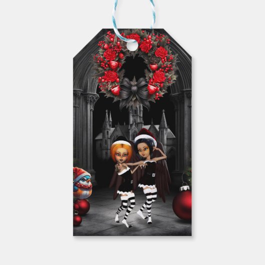 Dansen voor Kerstmis. Cadeaulabel (Achterkant)