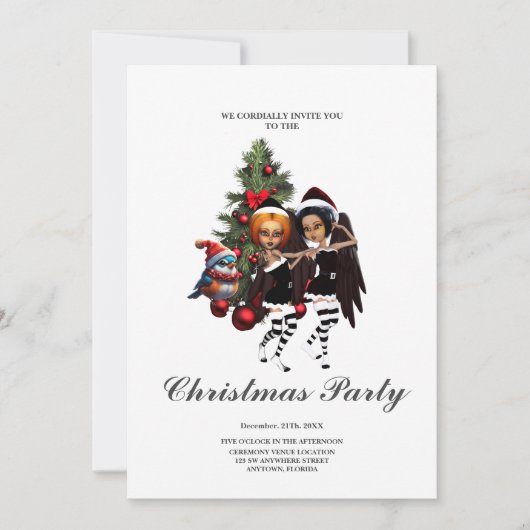 Dansen voor Kerstmis. Kaart (Voorkant)