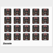 Dansen voor Kerstmis. Vierkante Sticker (Vel)