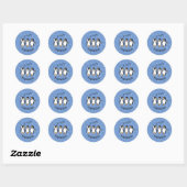Dansen Zingende Pinguïns Design Ronde Sticker (Vel)