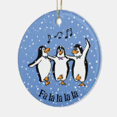 Dansen Zingende Pinguïns Ontwerp Keramisch Ornamen Ornament (Links)
