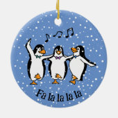 Dansen Zingende Pinguïns Ontwerp Keramisch Ornamen Ornament (Achterkant)