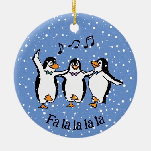 Dansen Zingende Pinguïns Ontwerp Keramisch Ornamen Ornament (Achterkant)
