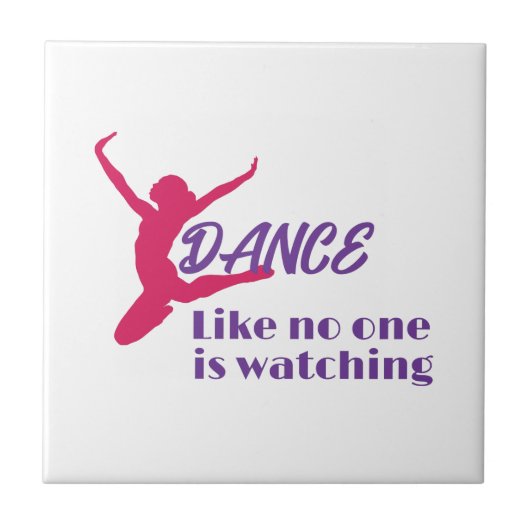 Dansen zoals niemand kijkt tegeltje (Voorkant)