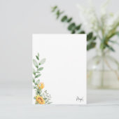 Dansen Zonnebloemen Eucalyptus Bedankkaart (Staand voorkant)