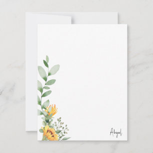 Dansen Zonnebloemen Eucalyptus Bedankkaart