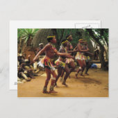 Dansen, Zulu Style - Zuid-Afrika Briefkaart (Voorkant / Achterkant)