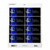 Dansend Ballerina 2 kerstAdresetiketten Etiket (Full Sheet)