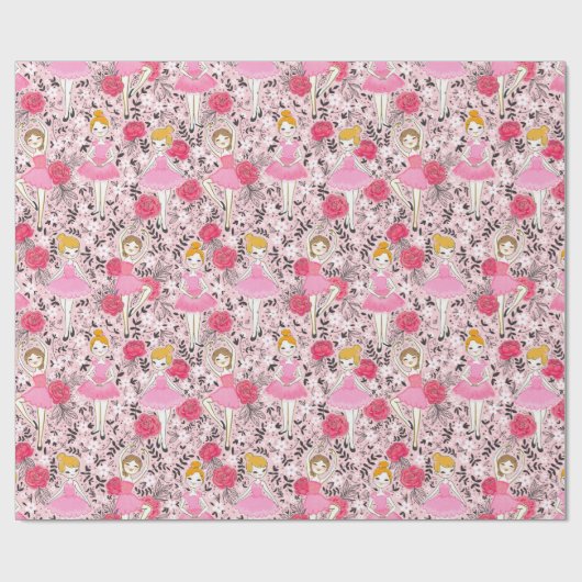 Dansend Ballerinas-wrapppapier Cadeaupapier (Vlak)