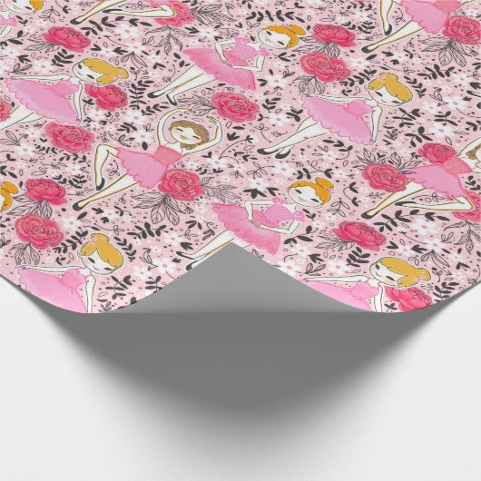 Dansend Ballerinas-wrapppapier Cadeaupapier (Hoek)