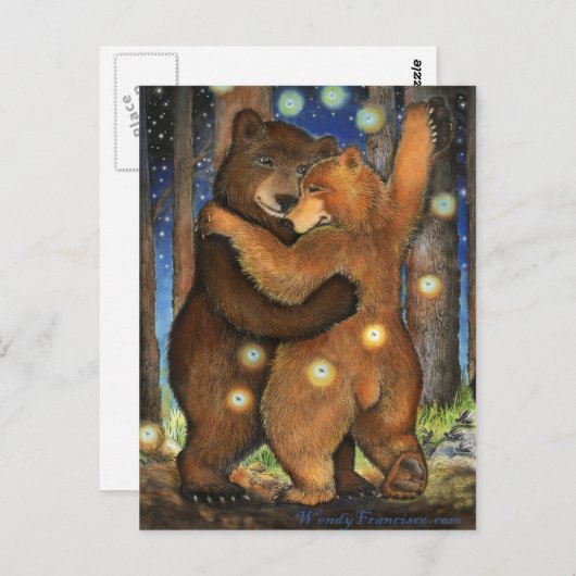 Dansend Beer Briefkaart (Voorkant / Achterkant)