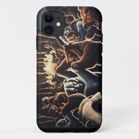 Dansend Beer IPhone 5 Hoesje Wildlife Art Beer Gif (Achterkant)