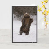 Dansend Beer Kaart (Gele Bloem)