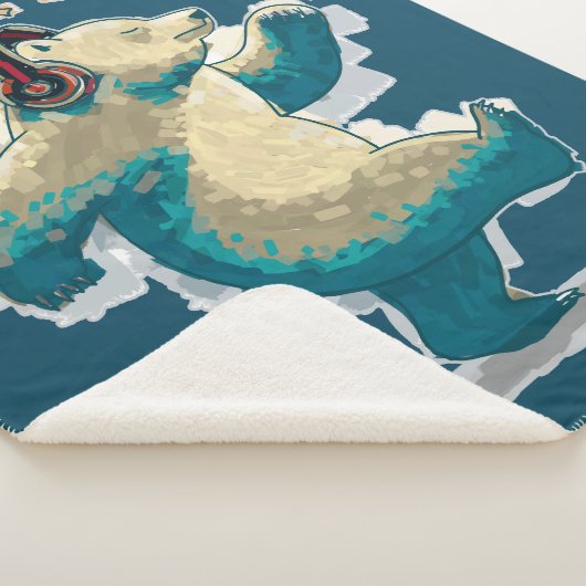 Dansend Beer Sherpa Deken (3/4)