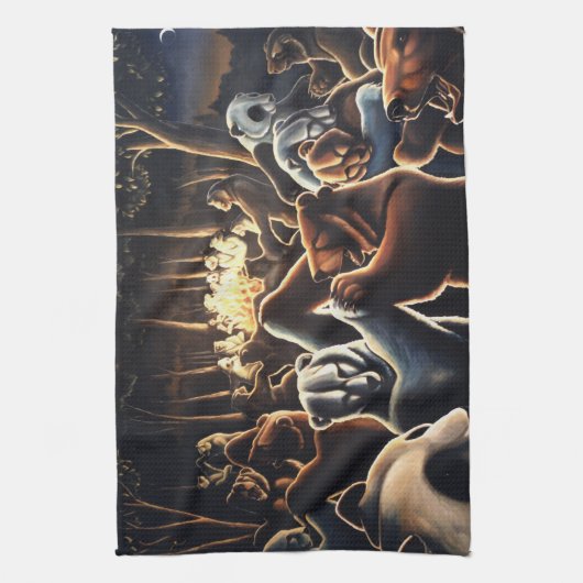 Dansend Beer Towel Beer Art Tea Towel Gift Theedoek (Verticaal)