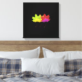 DANSEND BLAD-ONTWERP NATUURTHEMA CANVAS AFDRUK (Insitu (Slaapkamer))