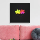 DANSEND BLAD-ONTWERP NATUURTHEMA CANVAS AFDRUK (Insitu (Woonkamer))