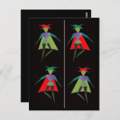 Dansend bladwijzer briefkaart (Voorkant / Achterkant)