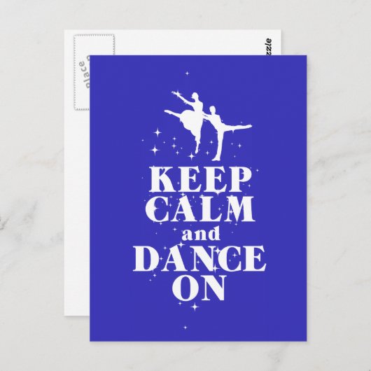 Dansend Cadeauafdrukken houden kalm en dans op des Briefkaart (Voorkant / Achterkant)