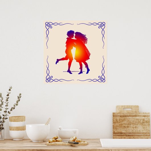  Dansend Couple Shining Poster (Keuken)