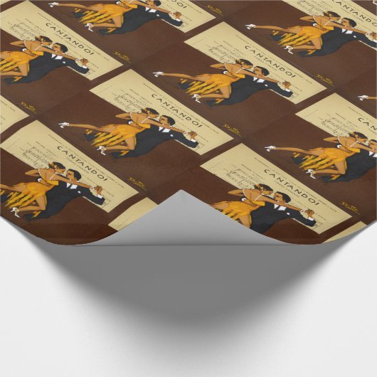 Dansend Couple Tango Dancing Cadeaupapier (Hoek)