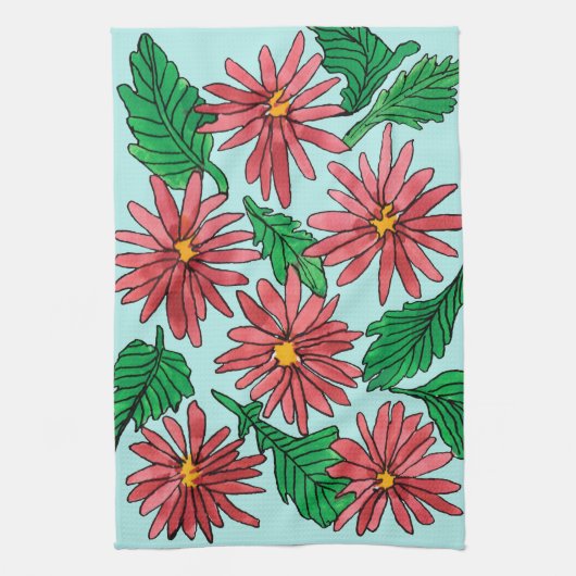 Dansend Daisies Theedoek (Verticaal)