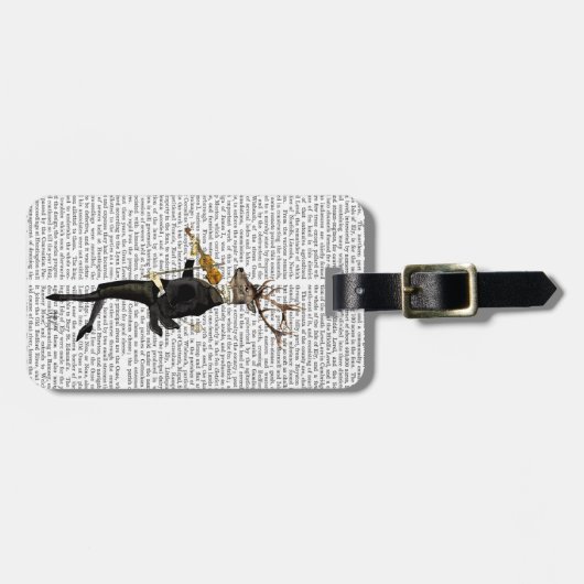 Dansend Deer met Violin Bagagelabel (Voorkant horizontaal)