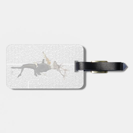 Dansend Deer met Violin Bagagelabel (Achterkant horizontaal)
