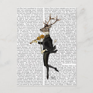 Dansend Deer met Violin Briefkaart