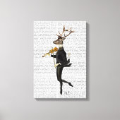 Dansend Deer met Violin Canvas Afdruk (Voorkant)